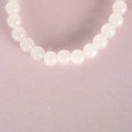 NVR Men & Women White Marbel Crystal Elasticated Bracelet