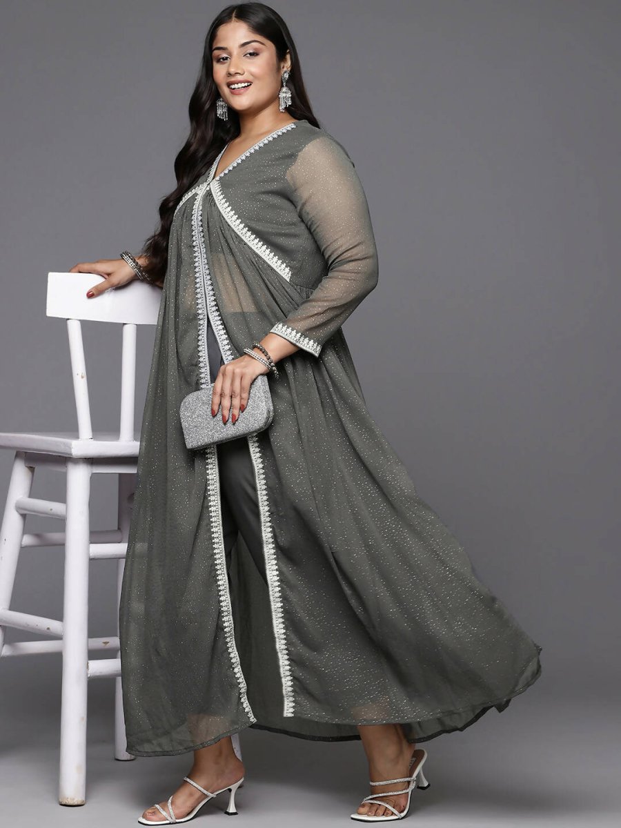 Ahalyaa Women's Traditional wear Kurta Set - Grey