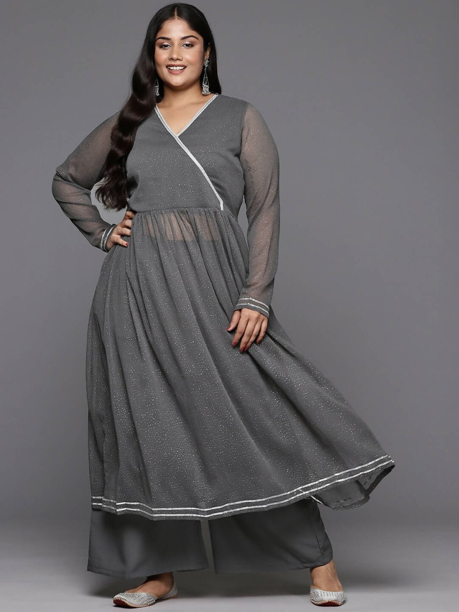 Ahalyaa Women's Traditional wear Kurta Set - Grey