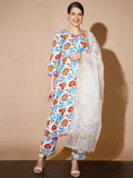 Myshka Women Multi Solid Kurta & Trousers With Dupatta