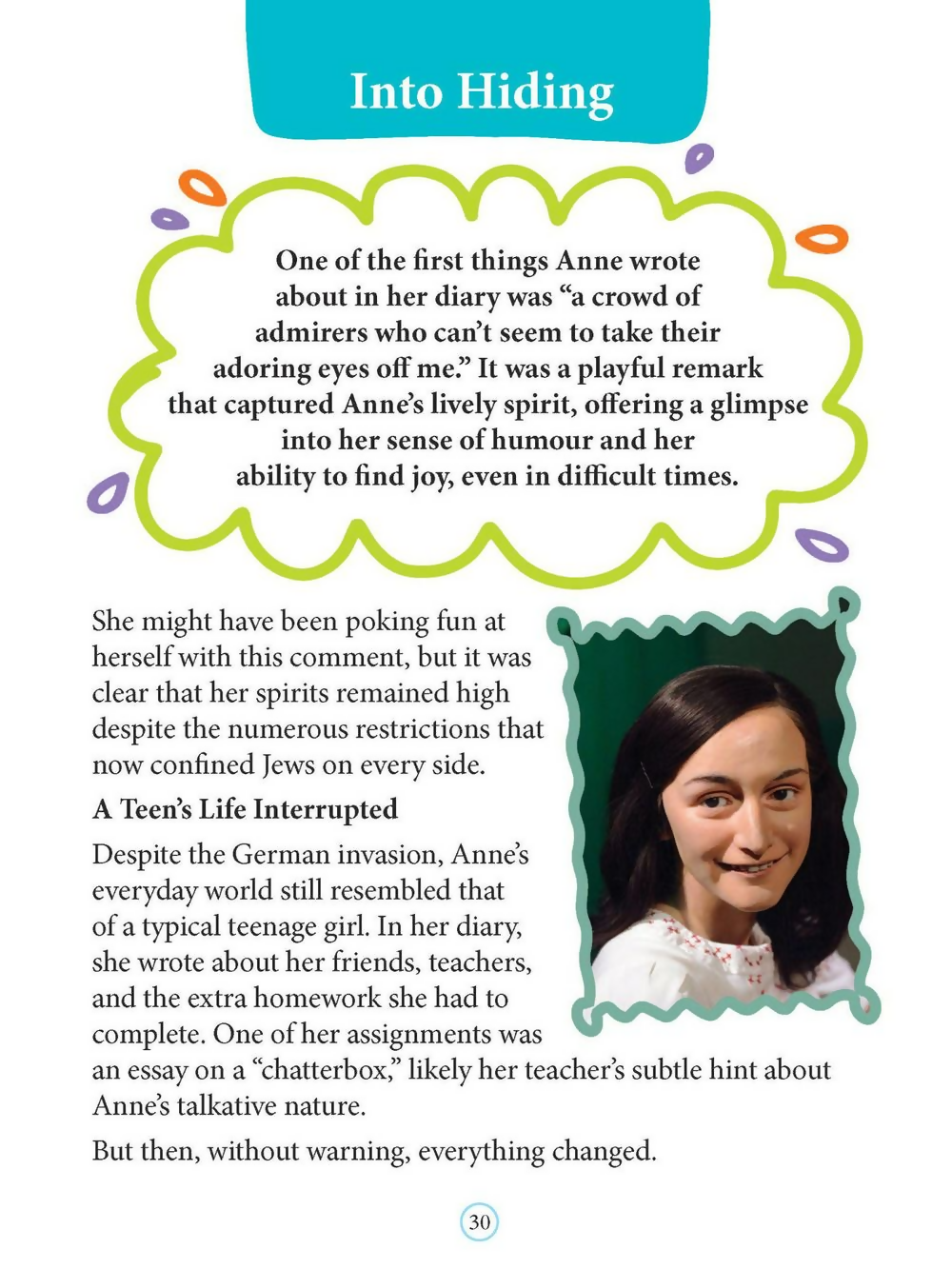 Dreamland Publications Anne Frank Icons of Inspiration Illustrated Biography For Kids
