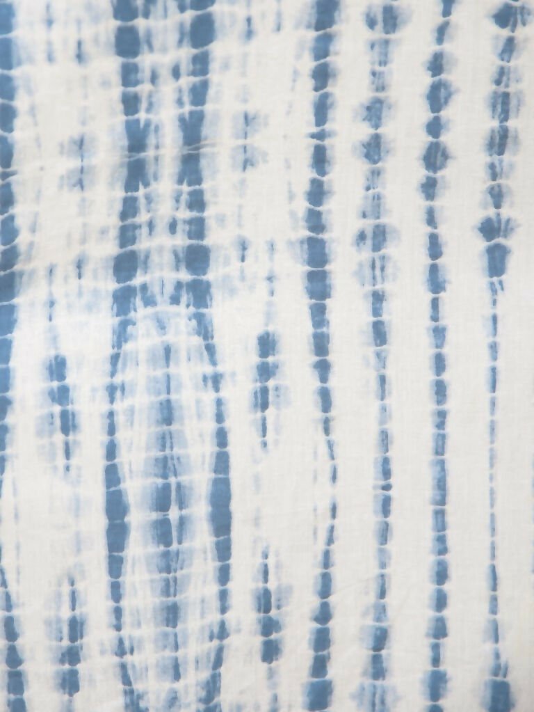 Aramya Straight Soft Cotton Tie-Dye Print Women's Kurta - Blue
