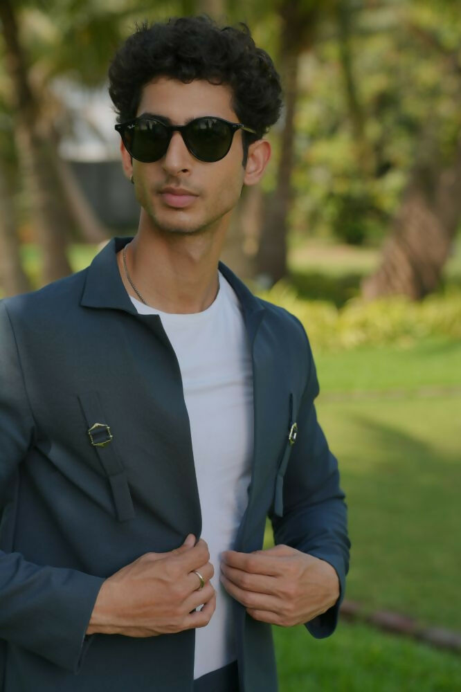Gridon Dark Greish Shacket by Hilo Design