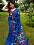 Exclusive Collection Multy Beautiful Cotton Applique Work Saree