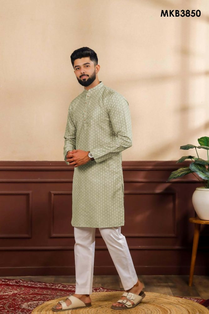 Pista Art Silk Digital Printed, Embroidery Work Kurta Set - Mahotsav