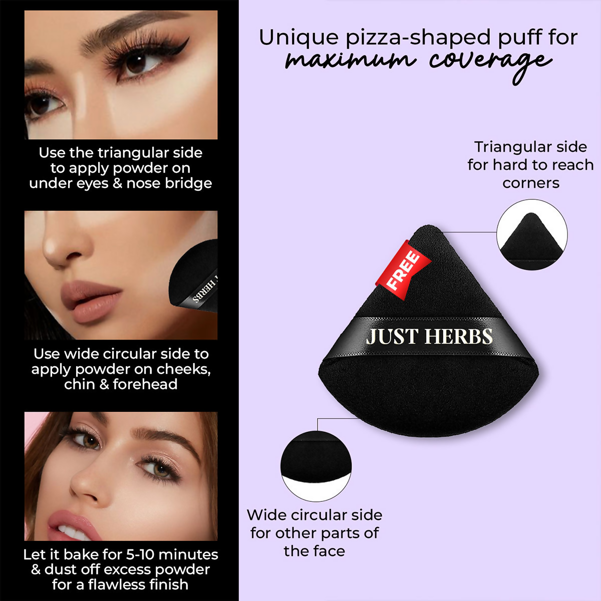 Just Herbs HD Setting Loose Powder - Pink