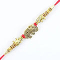 Ethnic Elephant Pearl Rakhi & Soan Papdi