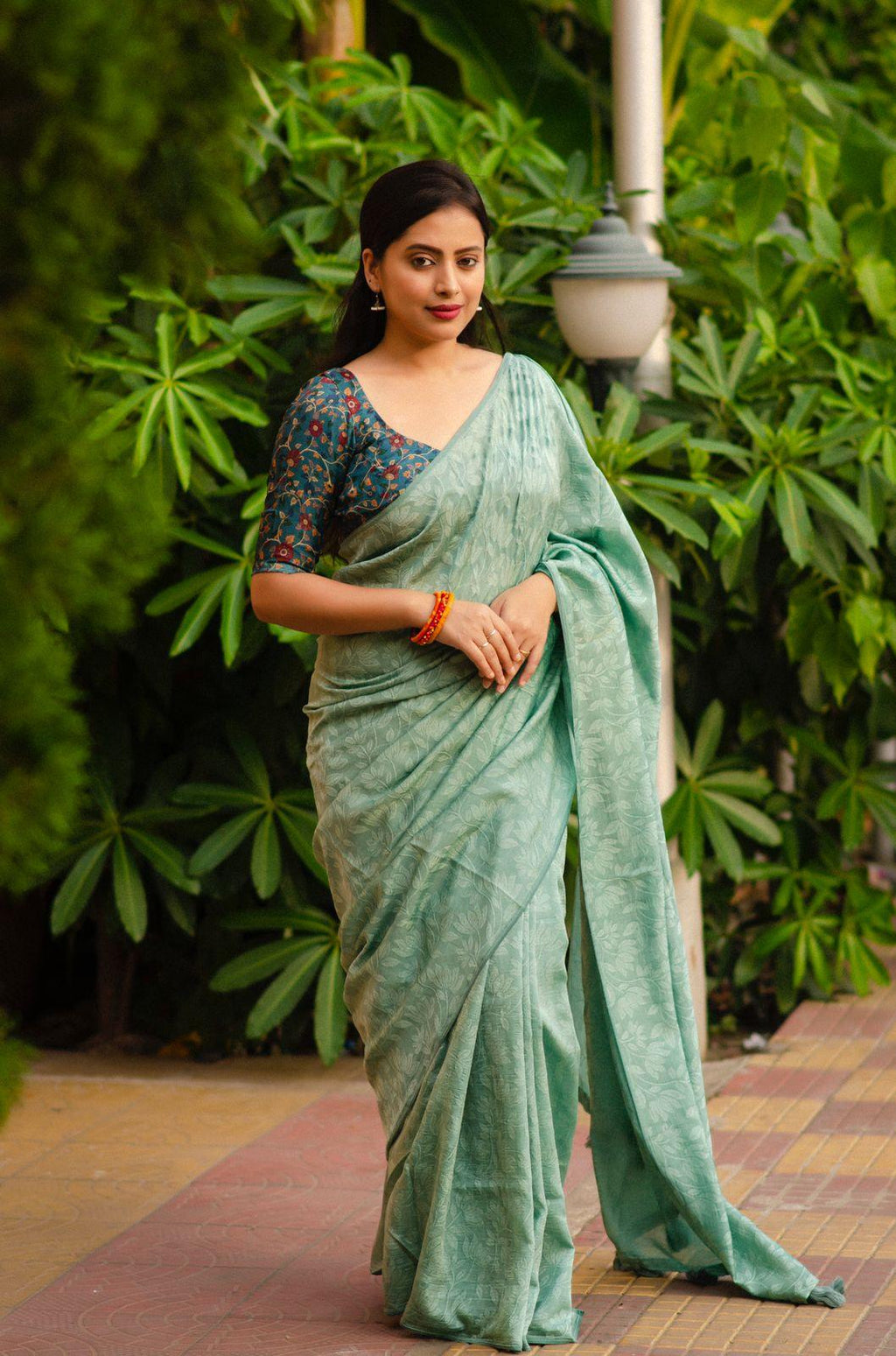 Rama Jute Silk Woven Design Saree with Unstitched Blouse - Hiral Fashion