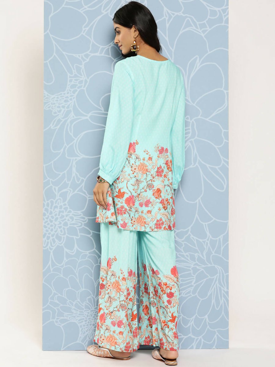 Ahalyaa Women's Traditional wear Co-ords - Blue