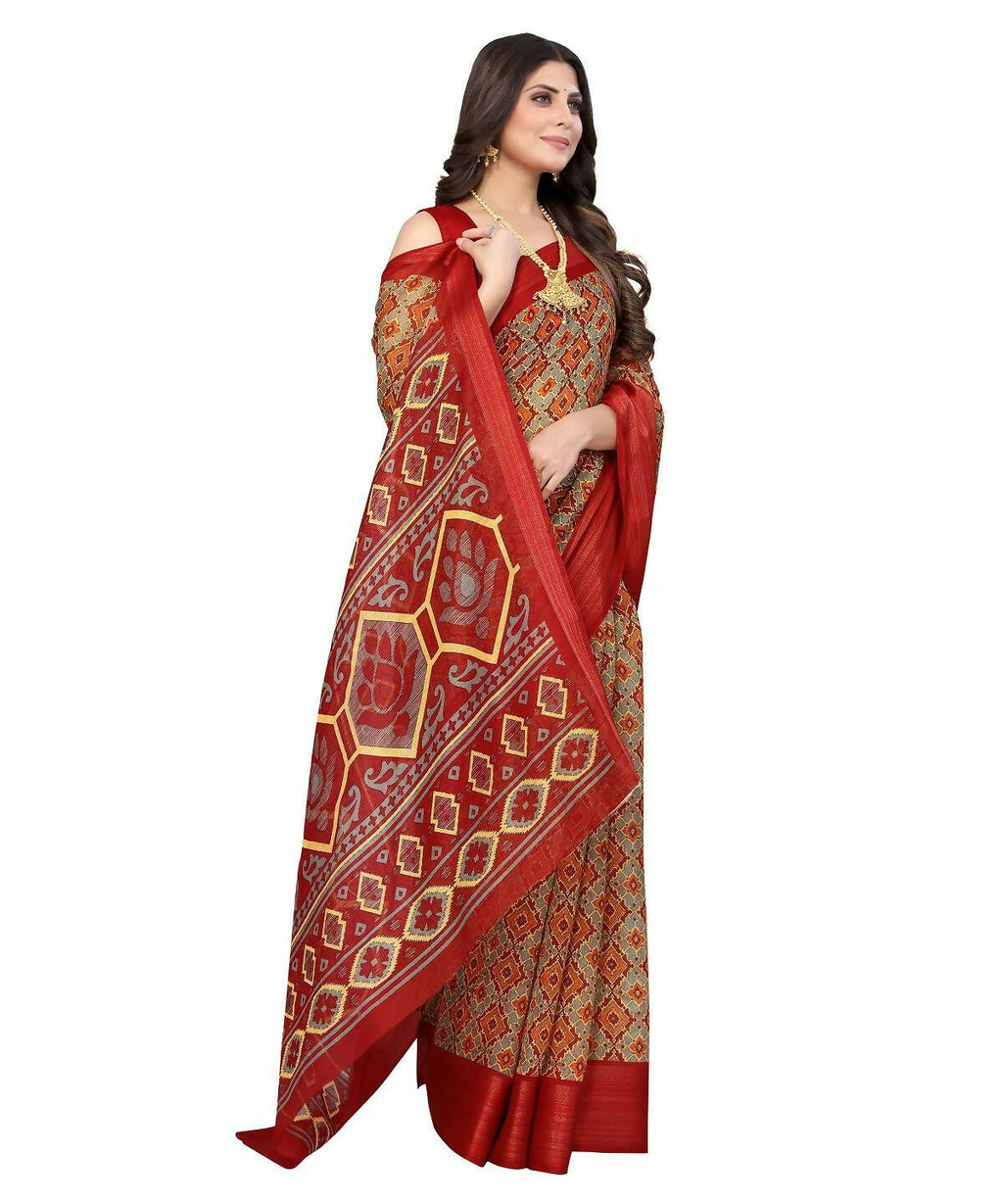 Vamika Cotton Grey Jari Border Bollywood Style Saree (VASU GREY)