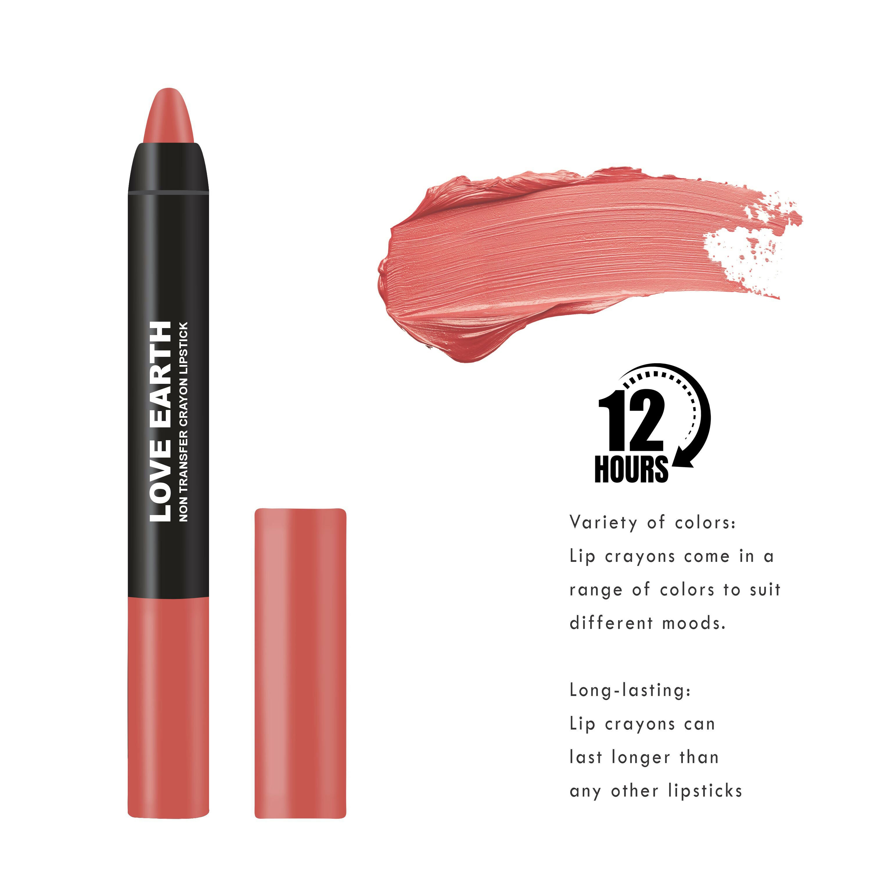 Love Earth Non Transfer Crayon Lipstick-Hardy Mums