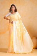 Vamsee Sikha Yellow Georgette Saree