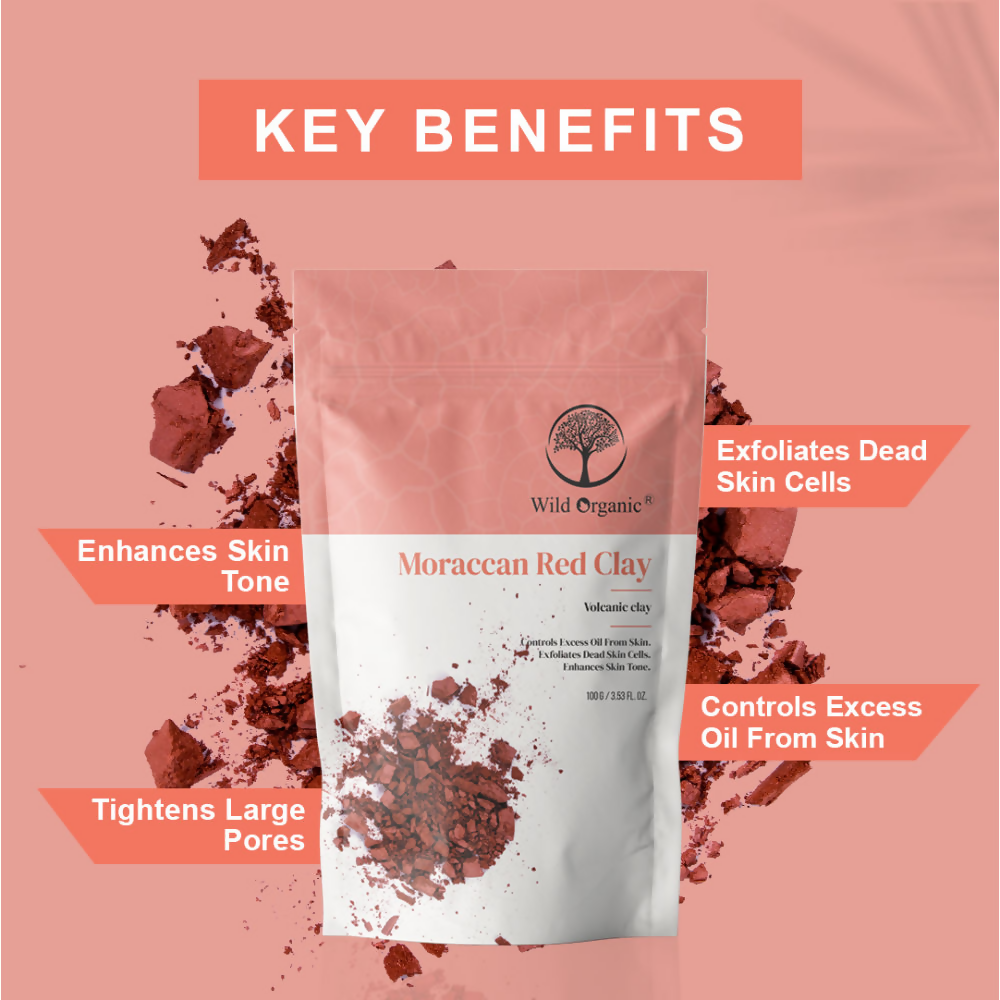 Wild Organic Moroccan Red Clay Powder