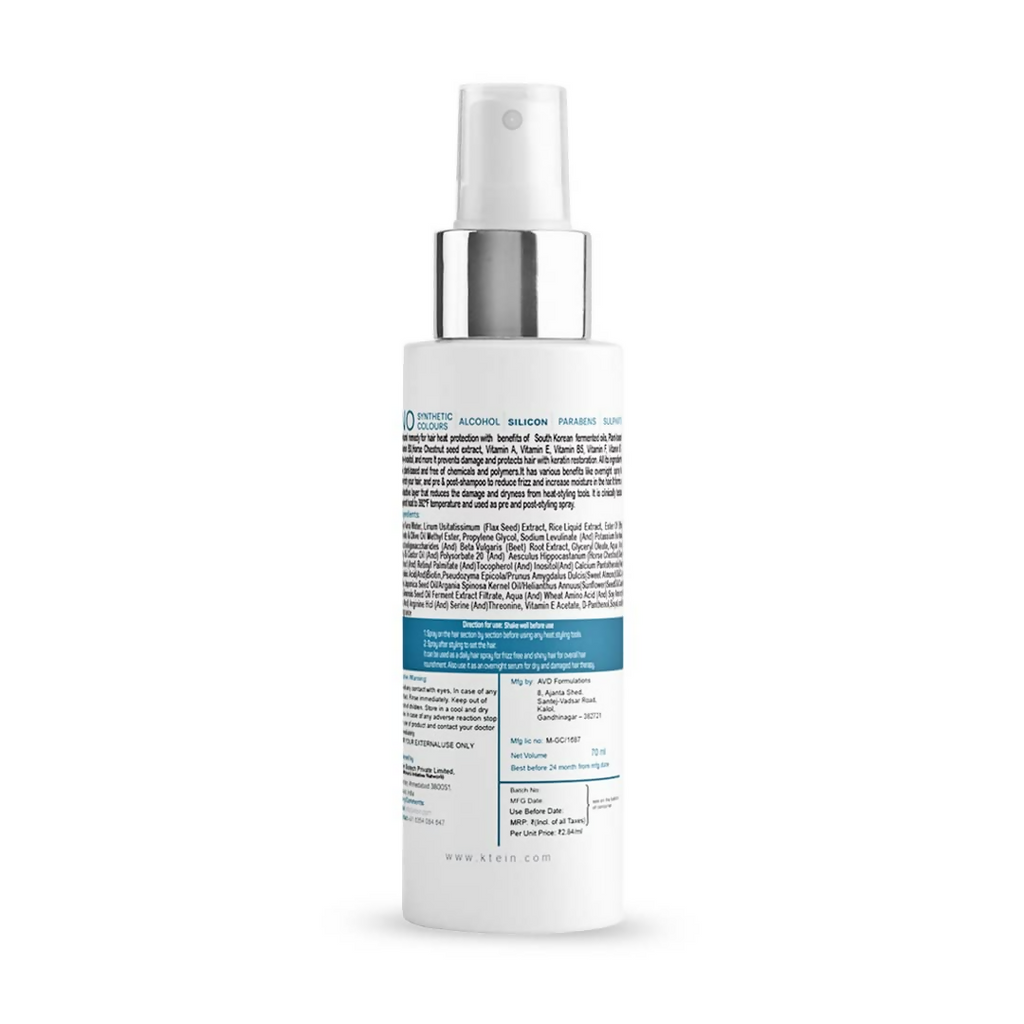 Ktein Natural 100% Plant Based Multi Vitamin Purpose with Deep Nourishment Hairspray For Hair
