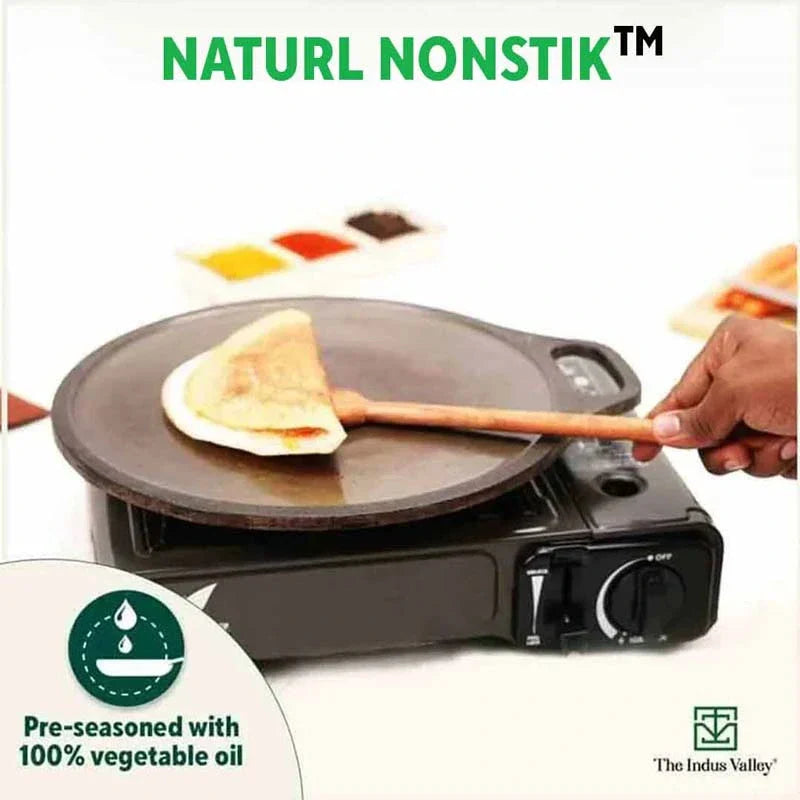 The Indus Valley Super Smooth Cast Iron Set: Frypan+ Kadai+ Tawa, Kitchen set for Home, Nonstick, 100% Pure,Toxin-free, Tadka Pan