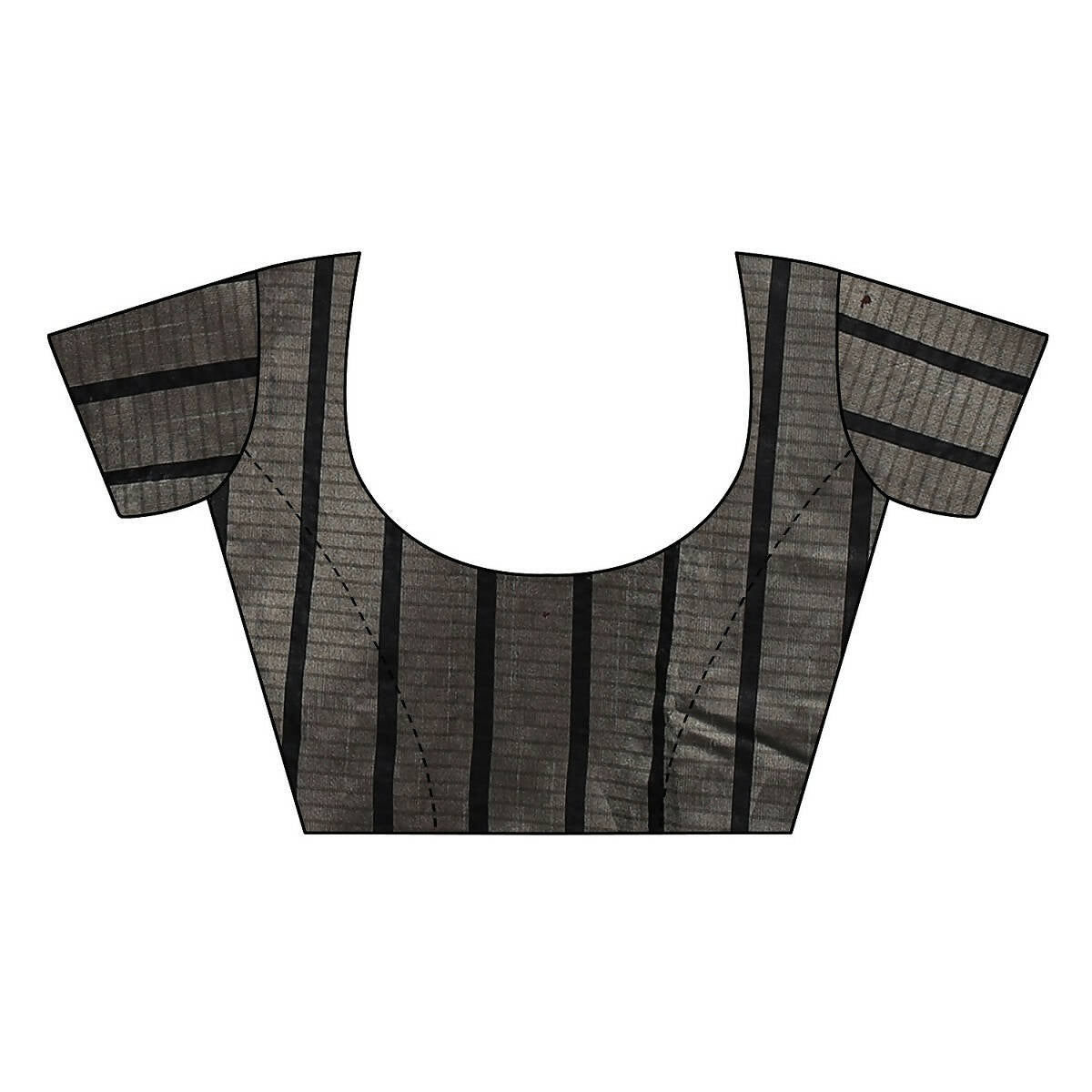 Vamika Black and White Lines Cotton Silk Weaving Saree (Paithani Black)