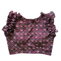 Vamika Wine Red Georgette Frill Blouse