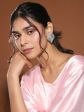 Kundan and Beaded Onyx Earrings in Blue- Ruby Raang