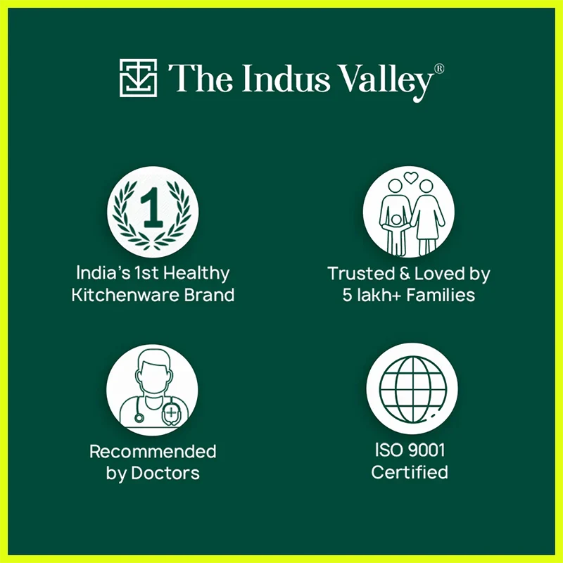 The Indus Valley CASTrong Cast Iron Cookware Set: Tawa+ Kadai, Kitchen Set for Home, Pre-seasoned, 100% Pure, Toxin-free, Induction, Tadka Pan