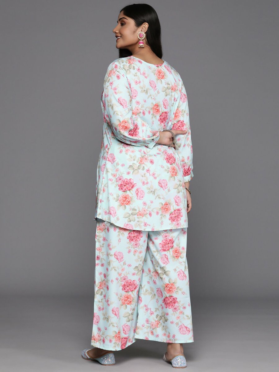 Ahalyaa Women's Traditional Wear Co-ords - Powder Blue