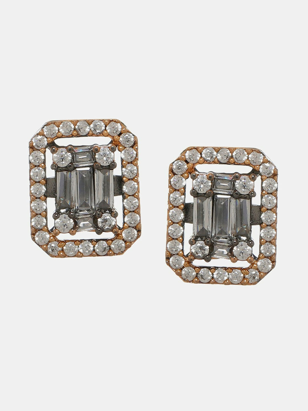 Rose Gold Diamond Studs- Ruby Raang