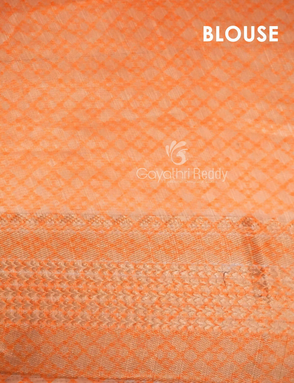 Shades Of Orange With Floral Design Semi Chanderi Saree By Gayathri Reddy Designer Studio