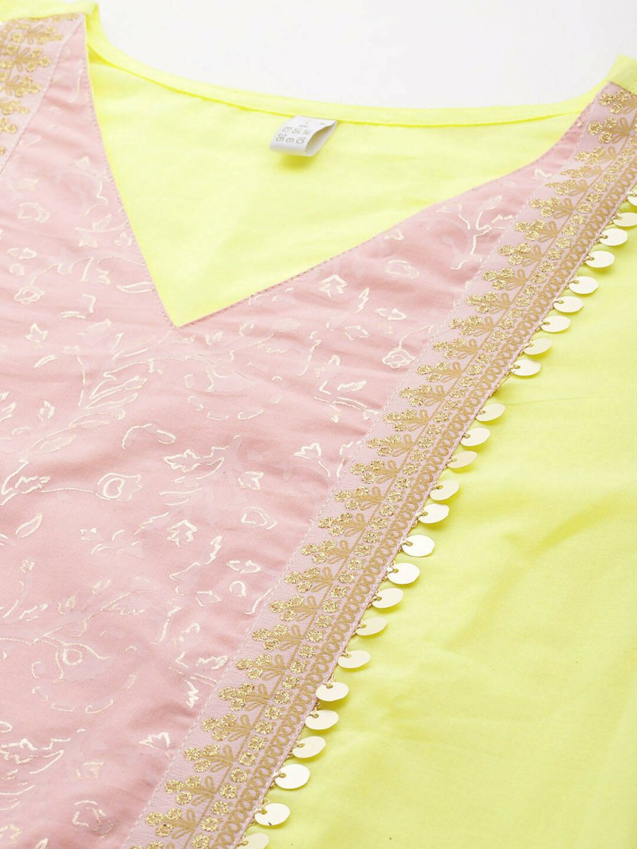 Ahalyaa Women's Traditional Wear Co-ods - Yellow