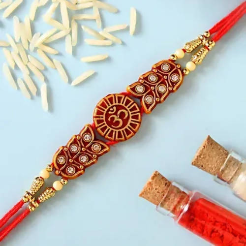 Om Rakhi with Dry Fruits & Soan Papdi