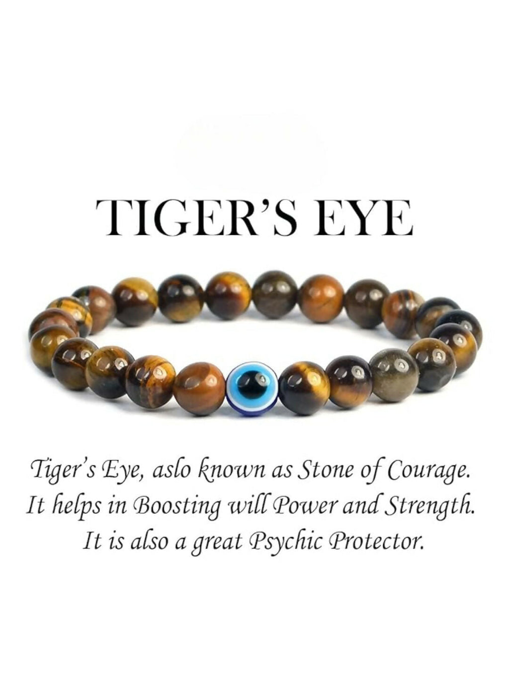 NVR Natural Round Tiger Eye Bracelet