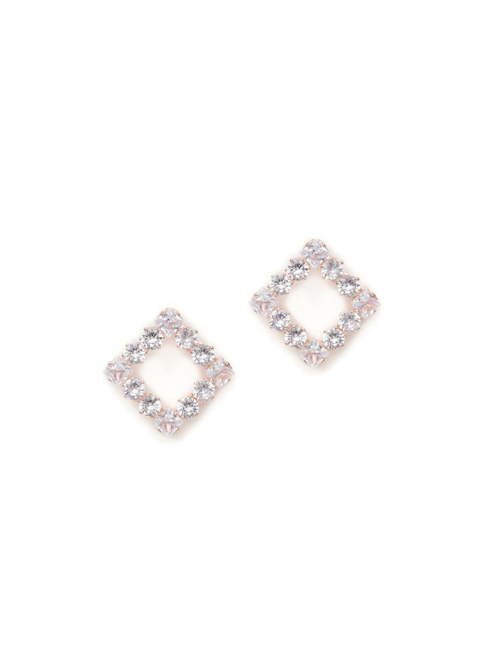stone stud (Rose gold) - Ruby Raang