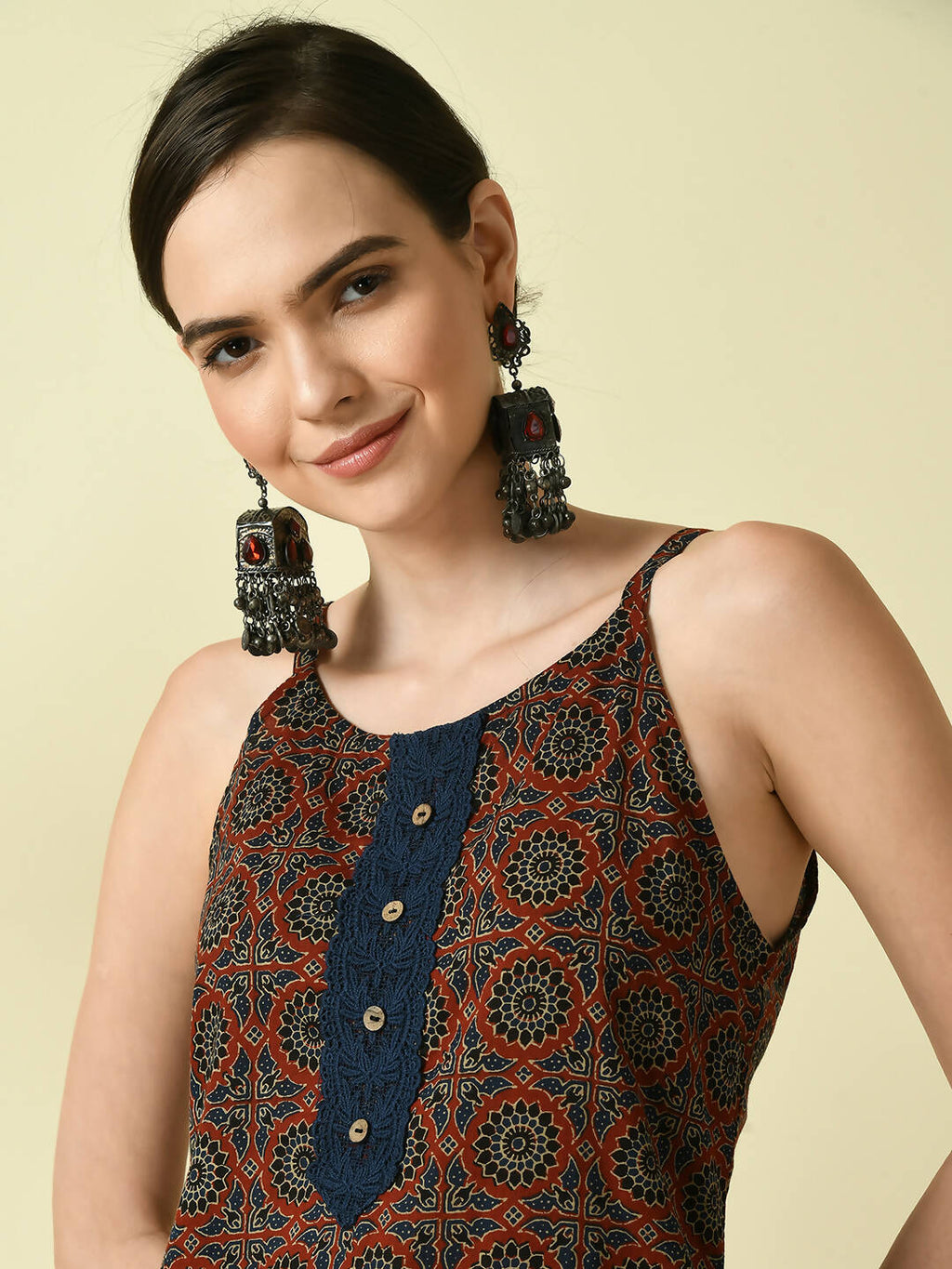 Myshka Women's Multi Straight Printed Kurta