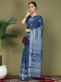 Shree Shyam Fashion Cotton Blue Saree
