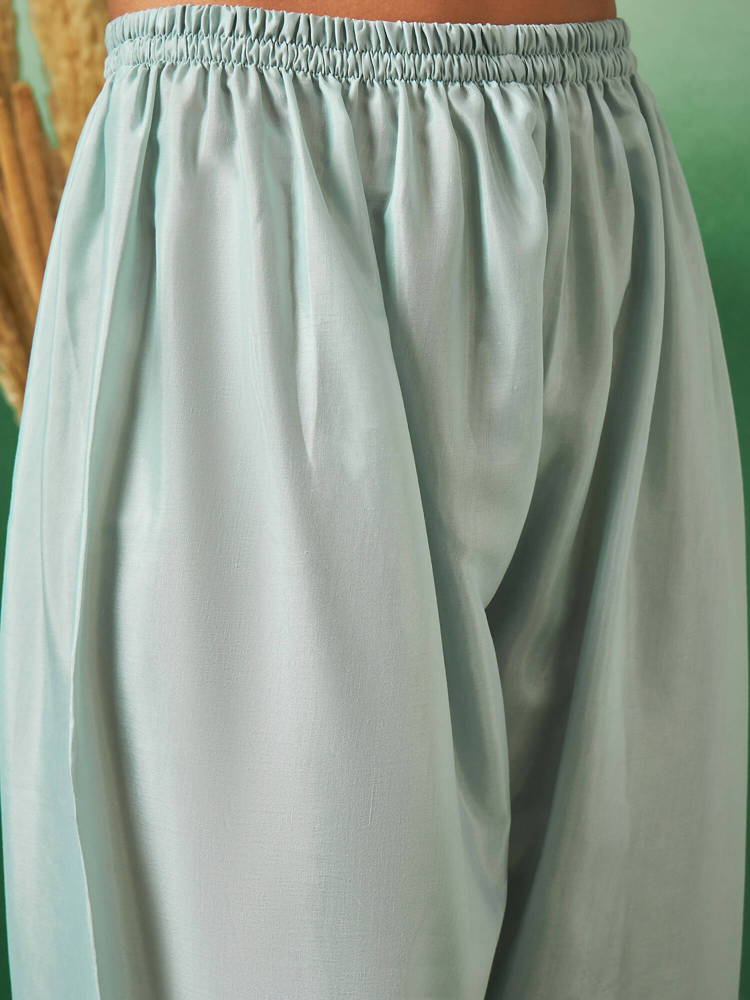 Sky Blue Georgette Handwork Unstitched Dress Material - Hanika