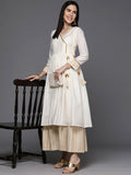 Ahalyaa Women's Traditional wear Ethnic Dress - Off White