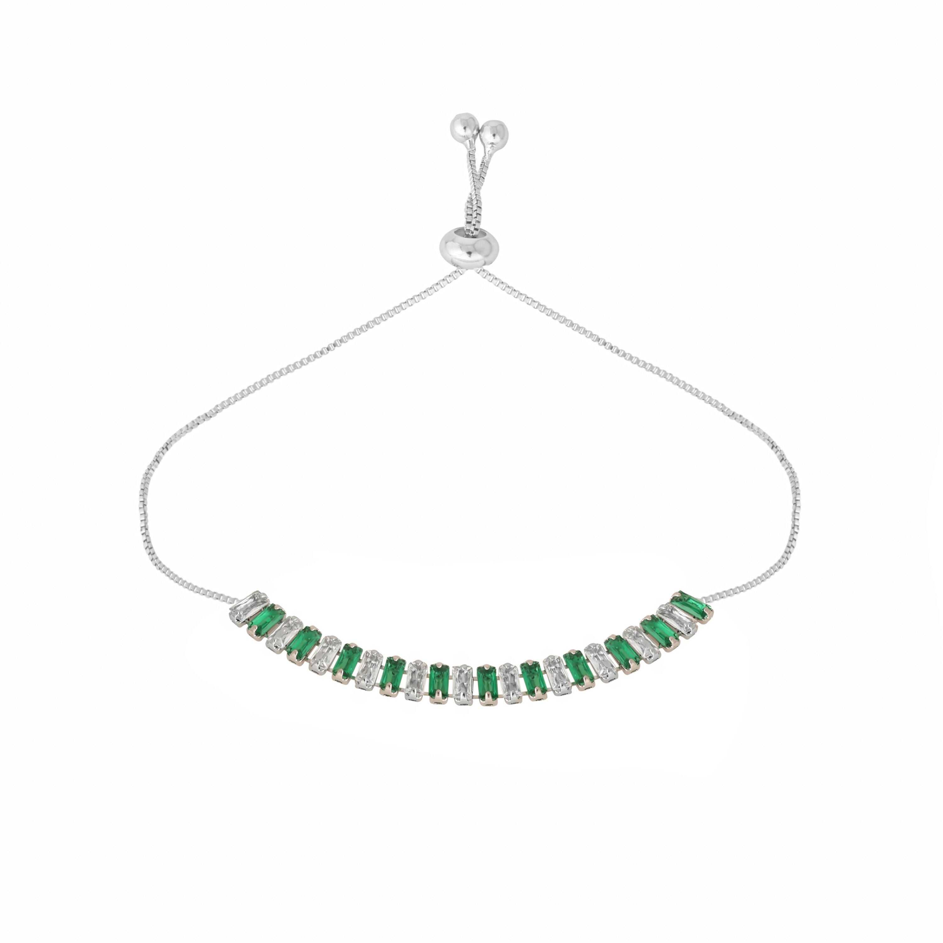 Nuyug Green Emerald Radiance Anti Tarnish Bracelet