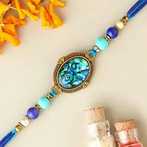 Striking Epoxy Rakhi & LuvIt Goodies Chocolate Box