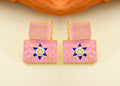 Joban Fashion Women Brass Pink Onyx Earrings