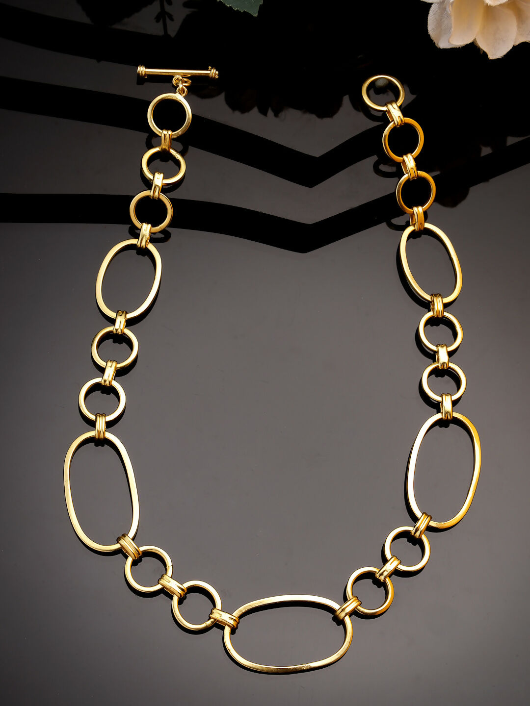 NVR Women Gold-Polished Adjustable Kada Bracelet