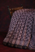 Dark Brown Ikat Design Semi Chanderi Saree By Gayathri Reddy Designer Studio
