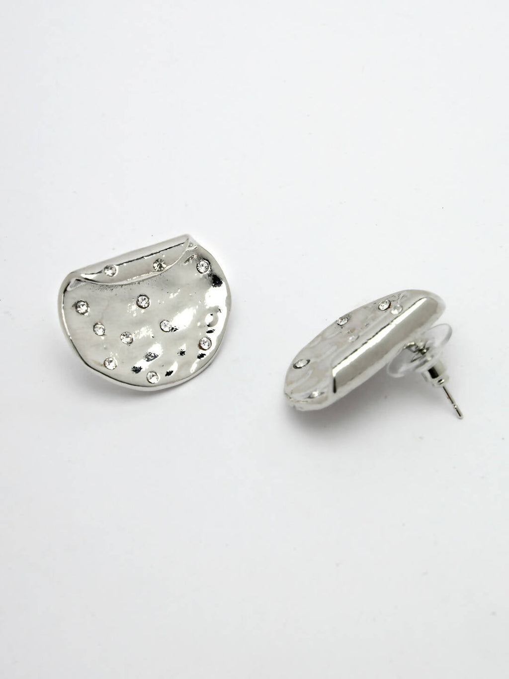 NVR Women Silver-Plated Contemporary Studs Earrings