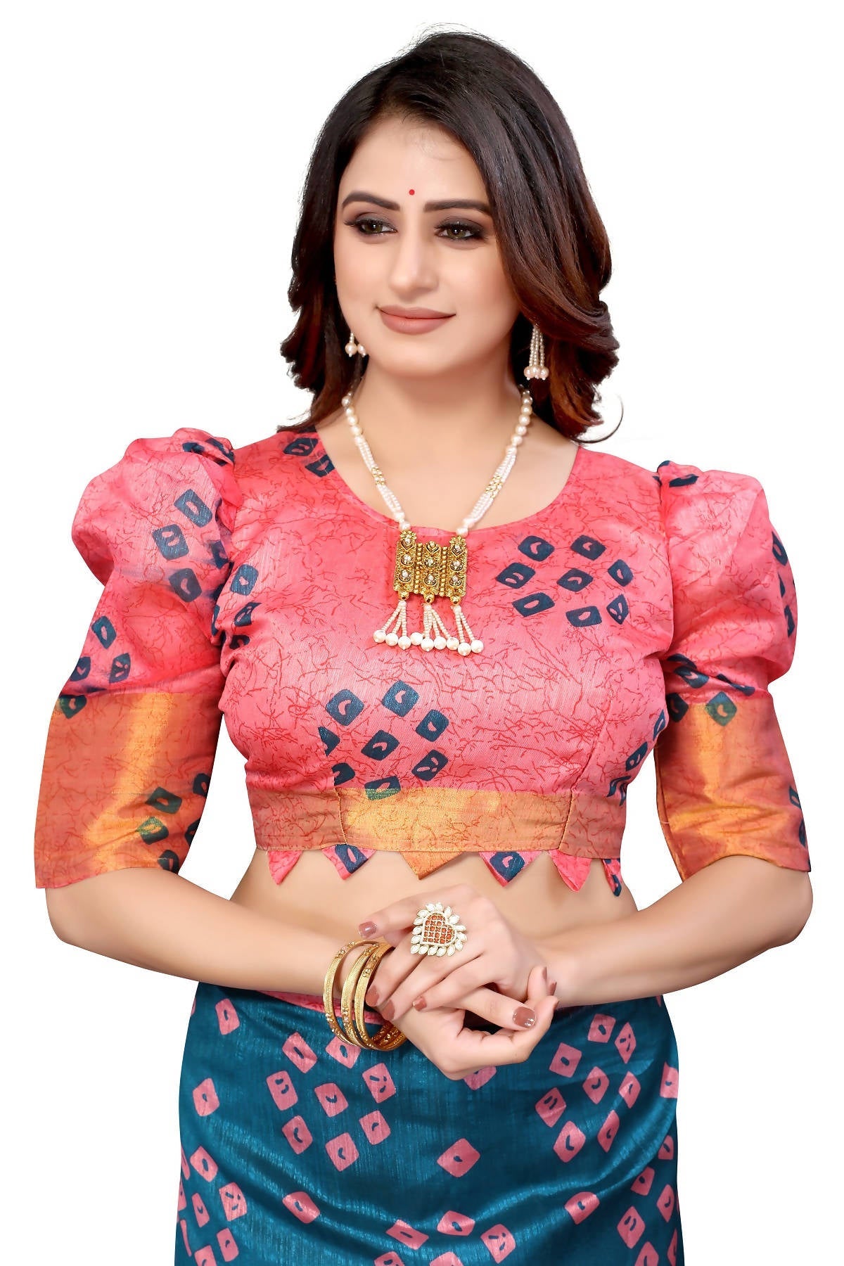 Vamika Ethnic Fire Rama Jari Border Linen Saree