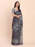 Shree Shyam Fashion Linen Cotton Black Saree