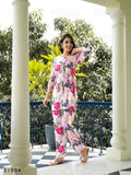 Casual Fashionable Multi Muslin Cotton co-ord set - Manya