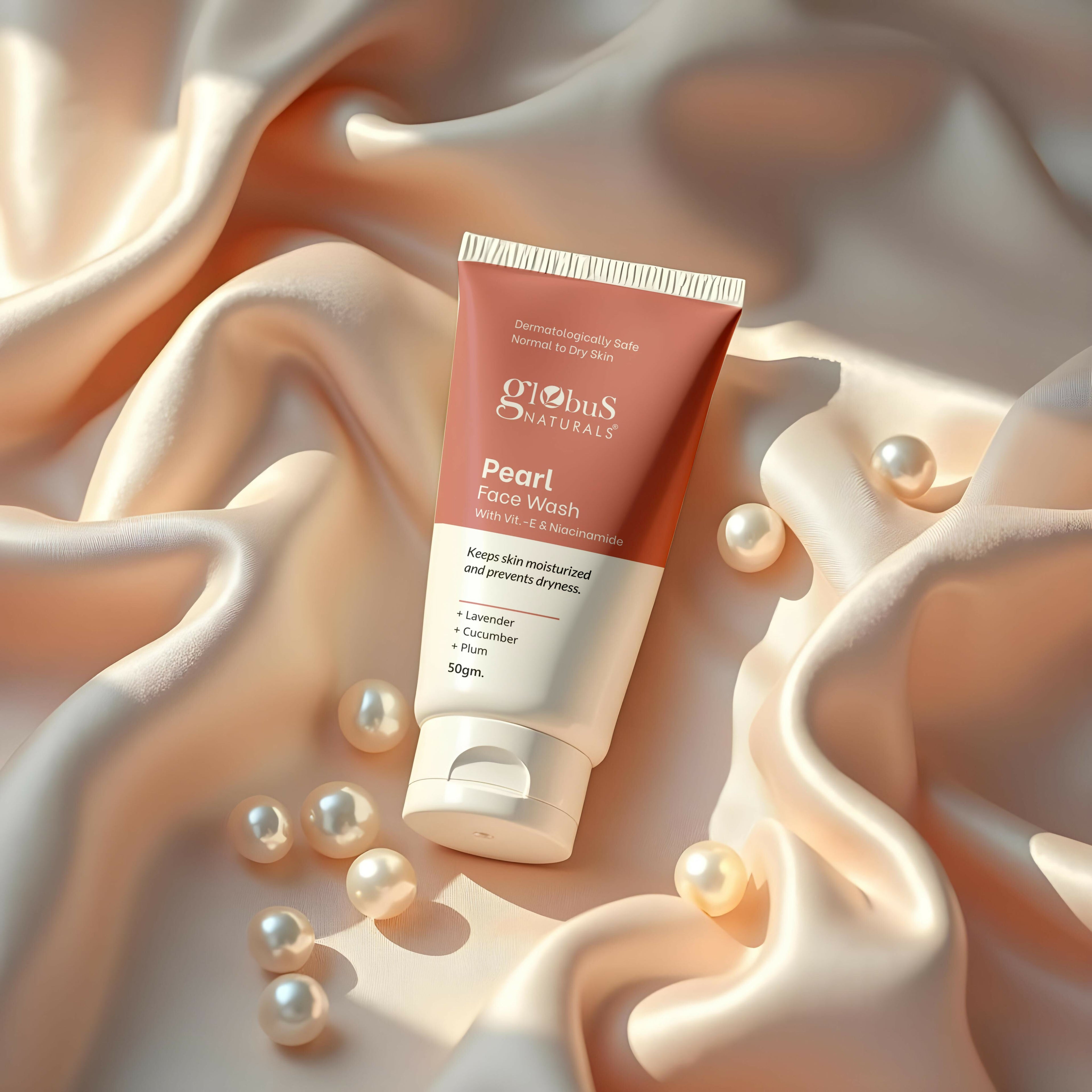 Globus Naturals Pearl Face Wash with Vitamin-E & Niacinamide