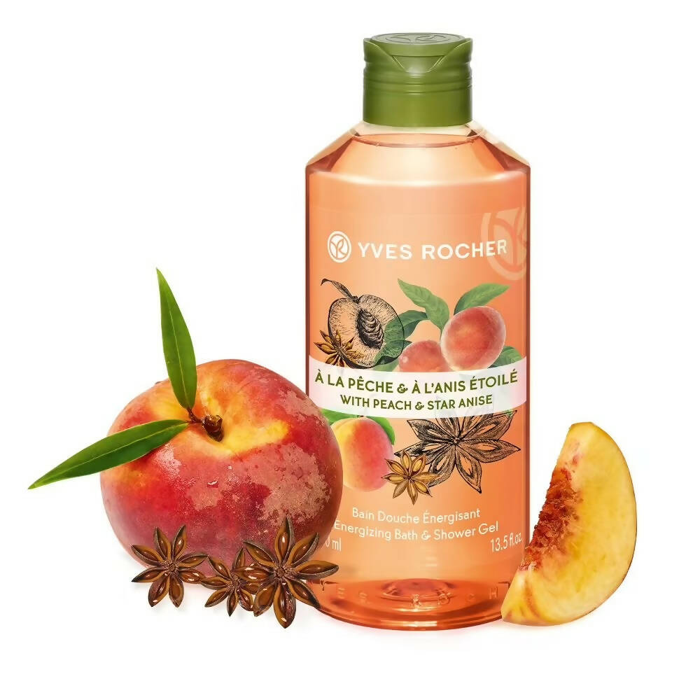 Yves Rocher Peach Star Anise Energizing Bath & Shower Gel