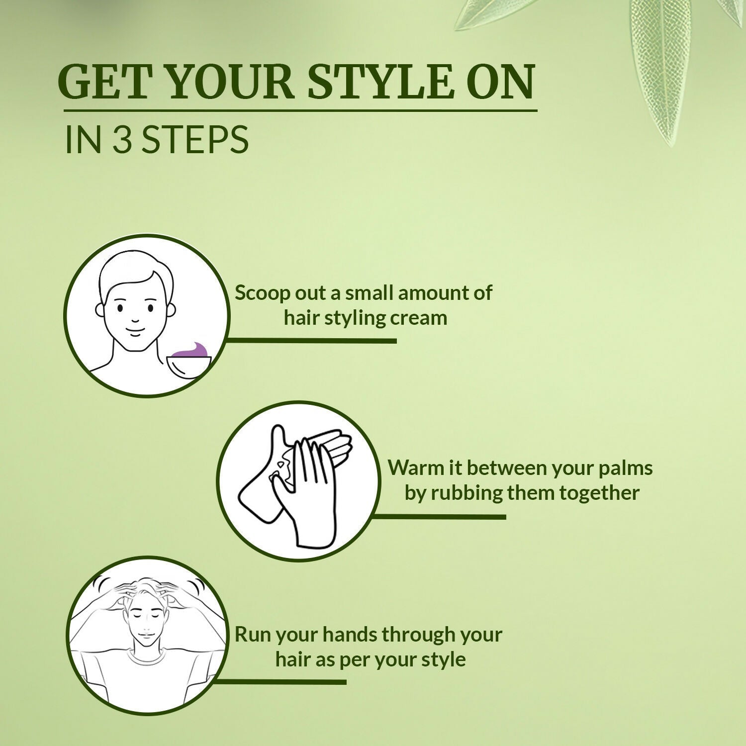 VI-JOHN Naturale Olive, Heena & Almond Styling Hair Cream Strength & Shine