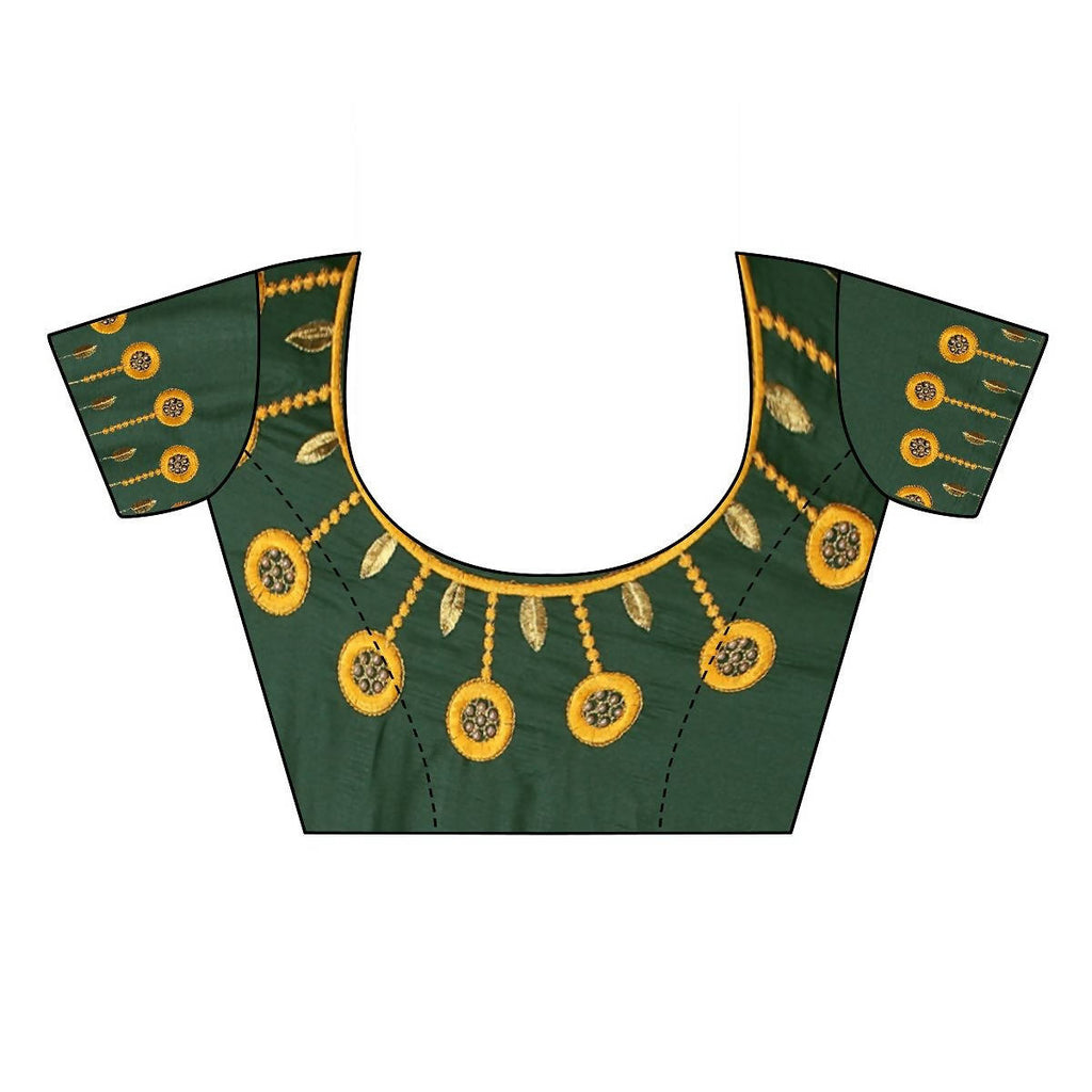Vamika Mustard Dola Silk Embroidery Saree (SARIKA MUSTARD)