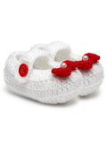 Chutput Kids Woollen Hand Knitted Bow Detailed Booties - White