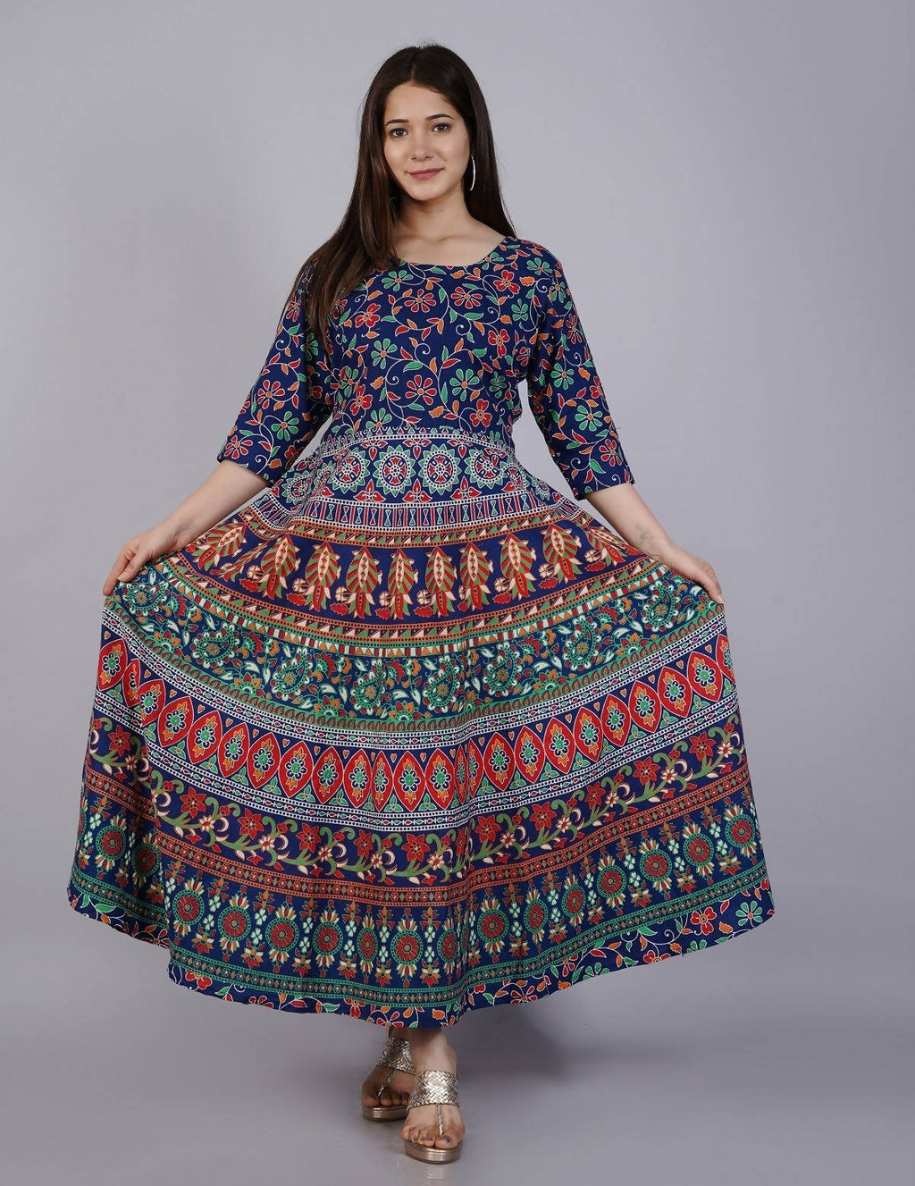 Vamika Multicolor Cotton Printed Party/Casual Wear Kurti (GAM18K)