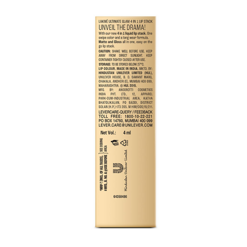 Lakme Ultimate Glam 4 In 1 Lip Stack - Pink Vibe Only